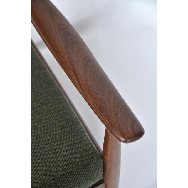 Vintage Spindle Back Lounge Chair in Teak and Wool by Greaves & Thomas England, 1960s For Sale - Image 11 of 18