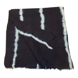 Vintage African Yoruba Reversible Artisanal Indigo and White Cloth