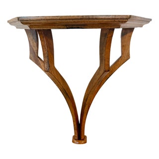 Global Views Sculptural Wood Wall Bracket Display Shelf For Sale