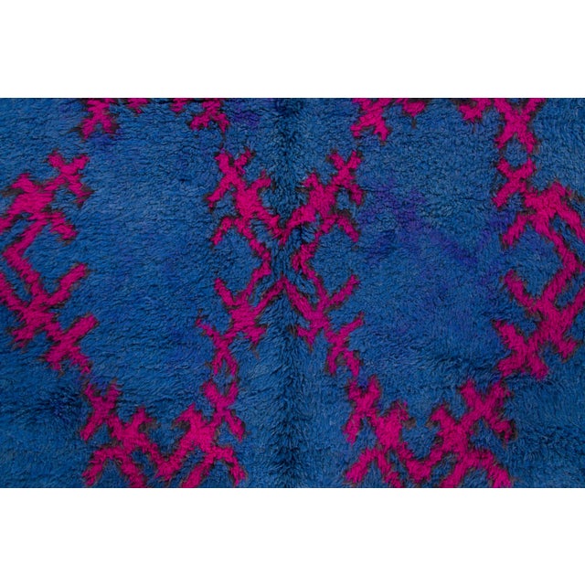 Traditional Vintage Moroccan Berber Wool Rug With Folk Designs by Rug & Kilim, 1950-1959 For Sale - Image 3 of 8