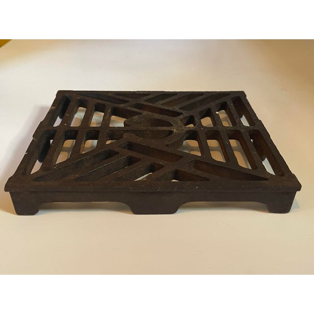 Metal Antique Cast Iron Trivet For Sale - Image 7 of 8