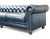 1990s 1990s Grand Leather Chesterfield Sofa With Rolled Arms and Brass Nail Head Trim For Sale - Image 5 of 11