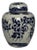 Asian Japanese Blue and White Lidded Ginger Jar, Small For Sale