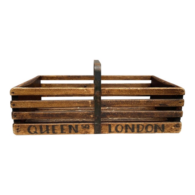 Vintage British Wood Slate and Metal Box Queen Sq London For Sale