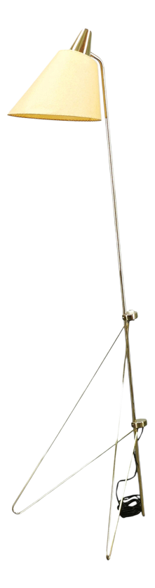 Vintage Giraffe Brass Floor Lamp by Josef Hurka for Napako, Czechoslovakia, 1960s