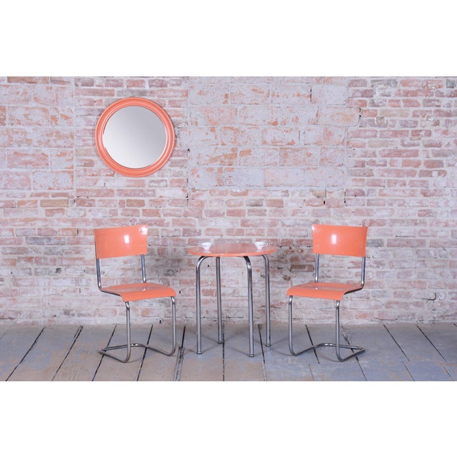 Mid-Century Pink Mirror in Plastic Frame, Italy, 1960s For Sale - Image 6 of 8