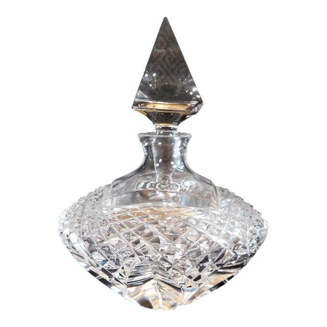 1970s Cut Glass Top Shaped Perfume Bottle For Sale