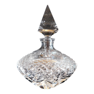 1970s Cut Glass Top Shaped Perfume Bottle