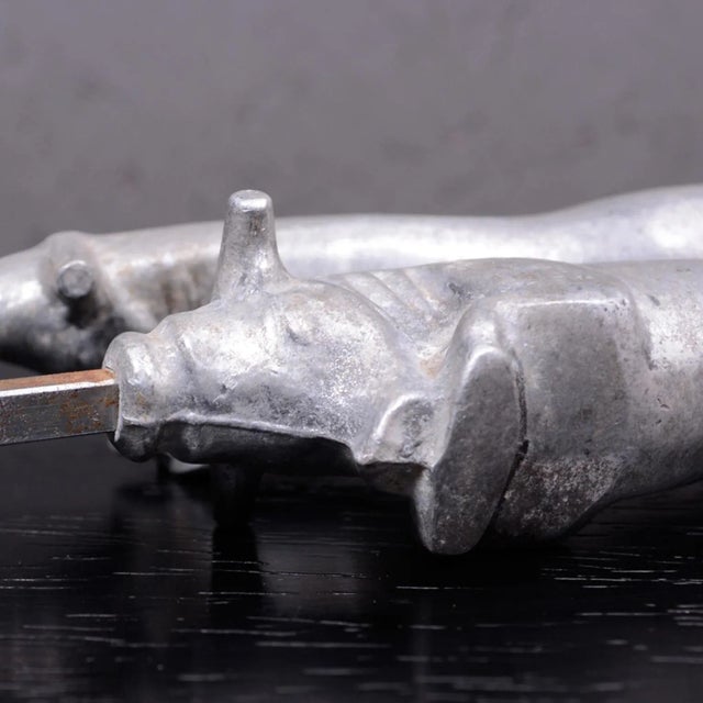 Metal 1960s Italian Steer BBQ Skewers Patio Grill For Sale - Image 7 of 12