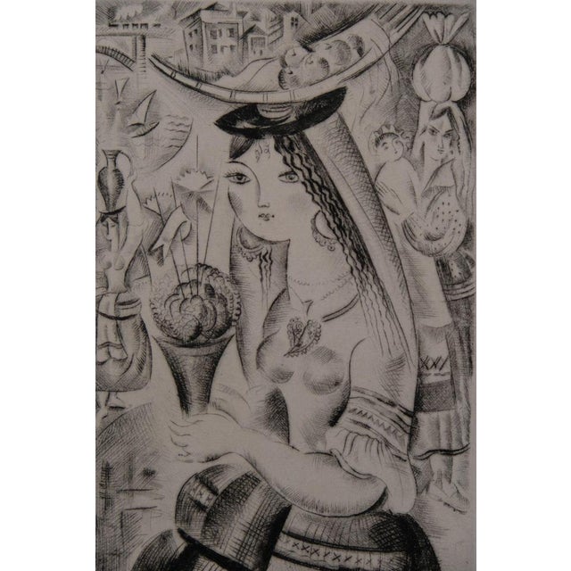 Mily Possoz, Etude de jeune fille portugaise, Etching For Sale - Image 6 of 6