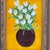 Traditional Original Floral Still Life Painting White Tulips in Gold Ornate Frame - Signed “Cathy” For Sale - Image 3 of 10