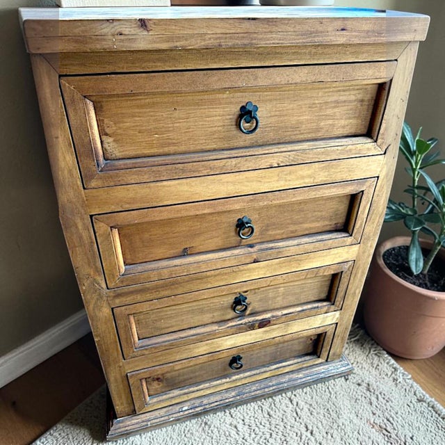 Mexican Southwestern Rustic Corona Ponderosa Pine 4-Drawer Chest For Sale - Image 13 of 13
