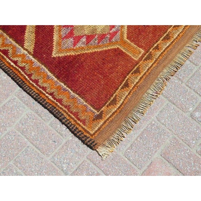 Vintage Turkish Handknotted Runner Rug - 34"x144" For Sale - Image 9 of 10