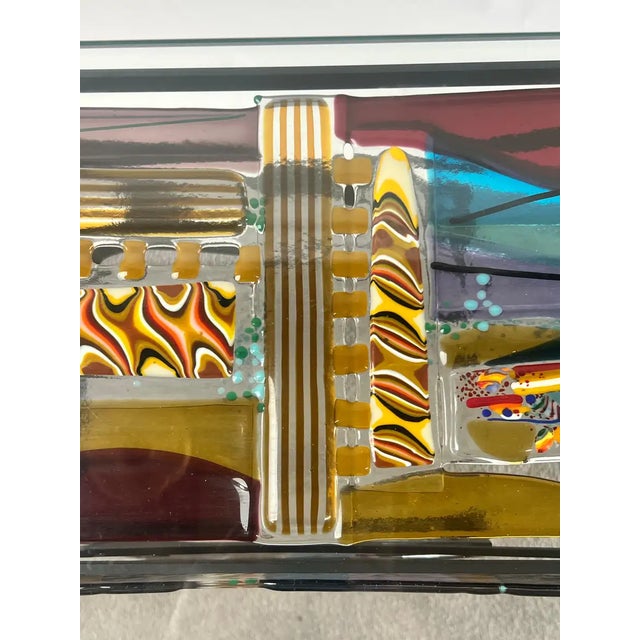 Sabra Richards Art Glass & Steel Sculptural Console Table, Signed & Dated 2008 For Sale In New York - Image 6 of 18