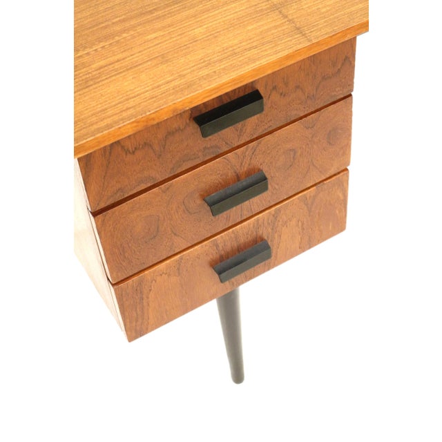 1960s Vintage Desk with Three Drawers and Black Legs, 1960s For Sale - Image 5 of 6