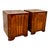 Art Deco Nightstands in Walnut Root Veneer with Conical Columns, 1930s, Set of 2 For Sale - Image 14 of 14