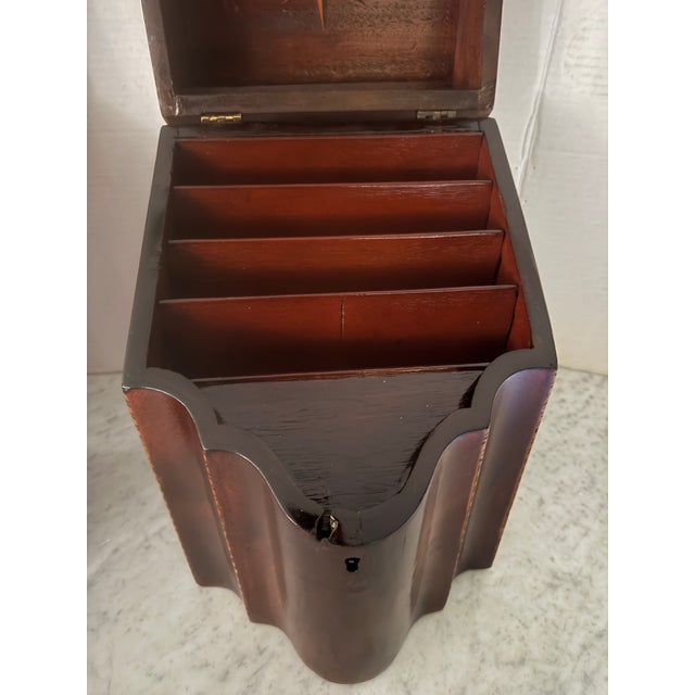 Pair of 19th Century Mahogany Letter Boxes With Satinwood Inlay For Sale - Image 4 of 10