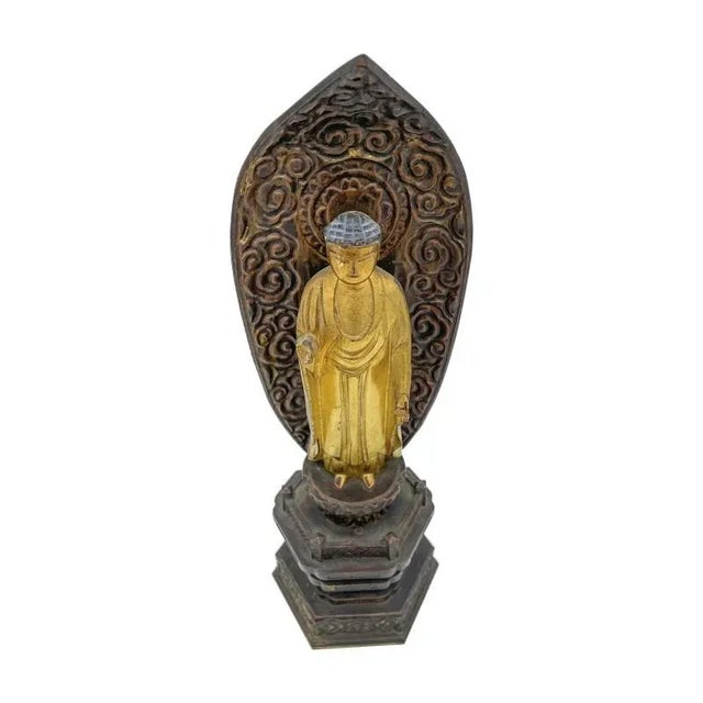 19th Century Japanese Edo Amida Nyorai Buddha Buddhist Figure For Sale - Image 4 of 6