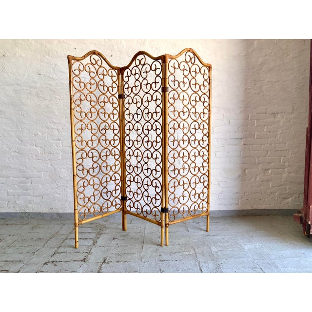 1960s Vintage Italian Wicker Screen, 1960s For Sale - Image 5 of 13