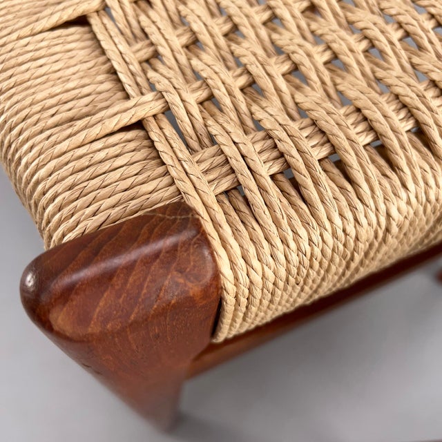 Scandinavian Teak Chairs with New Papercord Weave, Denmark, 1960s, Set of 4 For Sale - Image 9 of 14