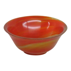 Vintage Art Glass Amberina Orange and Yellow Small Bowl