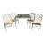 Vintage Powder Coated Brown Jordan Green Calcutta Chinoiserie Patio Dining Set For Sale