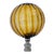 Ribbed Optic Glass Lamp Finial in Brown on Chrome Hardware For Sale