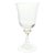 1990s Murano Torcée Single Hand Blown Swirl Optic Gold Flake Stem Water Glass For Sale