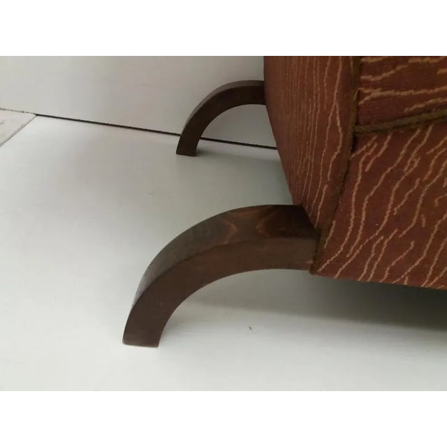 Brown Art Deco Armchair from Halabala, Czechoslovakia, 1930 For Sale - Image 8 of 15