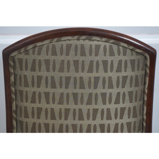 1980s Pair Henredon Asian Modern Dining Room Chairs For Sale - Image 5 of 18