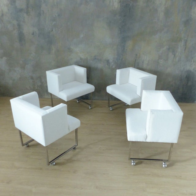 White Armchairs, 1960s, Set of 4 For Sale - Image 14 of 17