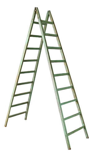 English 19th Century Painted Folding Ladder