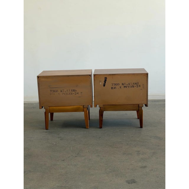 Mid 20th Century Nightstands by Kent Coffey - Pair For Sale - Image 14 of 15