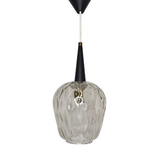 Vintage Glass Pendant Light, 1960s For Sale