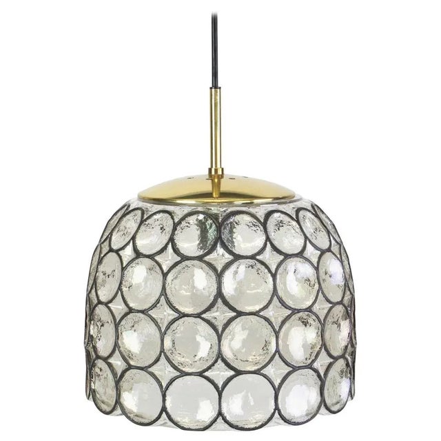 German Iron and Clear Glass Pendant Lights by Limburg, 1960s For Sale - Image 9 of 9