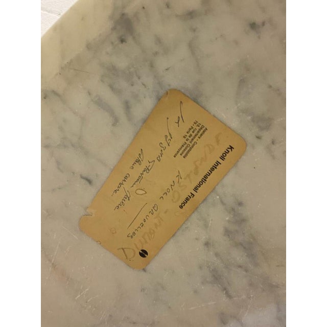 Mid-Century Round White Marble Tulip Dining Table attributed to Eero Saarinen for Knoll, 1960s For Sale - Image 6 of 7