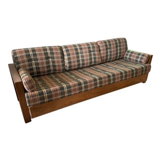1960s Howard Furniture Manufacturing Company Mid-Century Modern Plaid Sofa For Sale