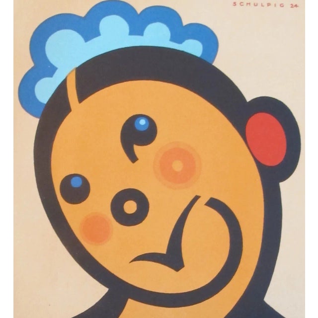 Modern Schulpig Original 1927 Lithographic Mini Poster, Margarine For Sale - Image 3 of 3