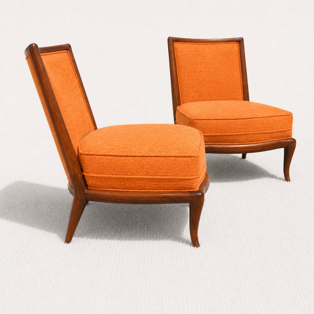Mid Century Modern Slipper Lounge Chairs- A Pair For Sale - Image 4 of 4