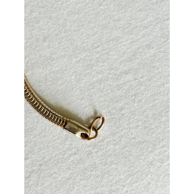 Metal Vintage 1970s Brutalist Geometric Gold-Tone Pendant Necklace For Sale - Image 7 of 12