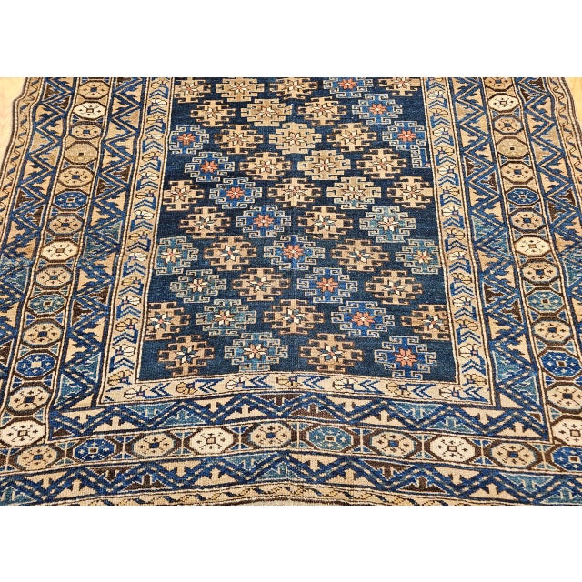 Antique Caucasian Shirvan Rug, Handwoven Wool, Geometric Pattern, 1800s, 4' x 7' For Sale - Image 12 of 17