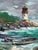 Oil Painting on the Lighthouse Shore Before the Storm Yuriy Suprunchuk For Sale - Image 6 of 11