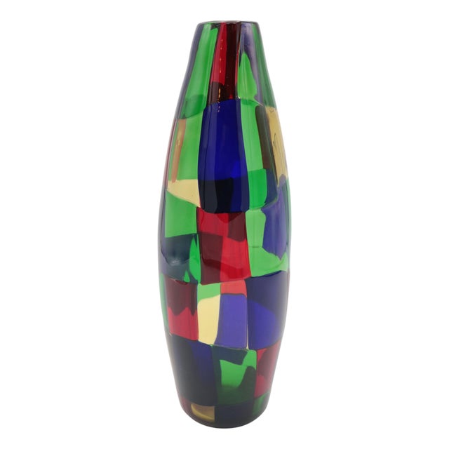 1980s "Pezzato" Vase by Fulvio Bianconi for Venini For Sale