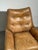 Cognac Leather Armchair with Industrial Metal Base For Sale - Image 6 of 7
