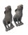 This enchanting pair of vintage garden sculptures features two hares in the classic "moon gazing" pose, characterized by...