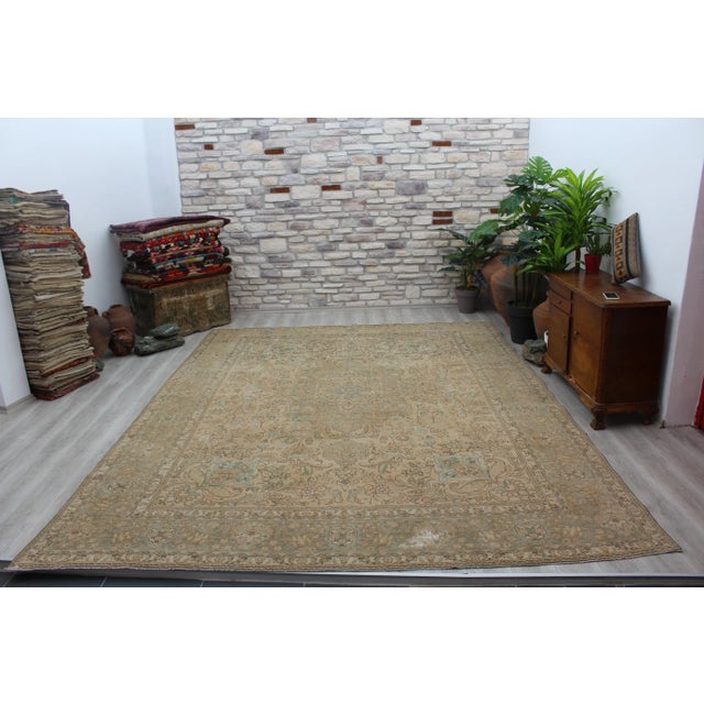 Extra Large Vintage Turkish Area Rug - 114"x153" For Sale - Image 13 of 13