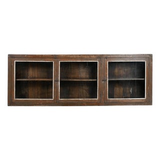 Freestanding or Wall-Mounted Showcase Cabinet in Solid Wood For Sale