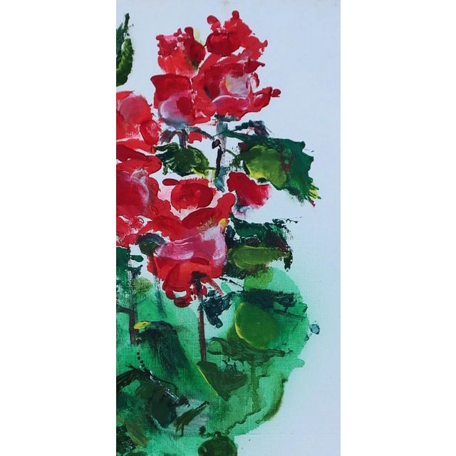 Realism Roses Oil Painting Still Life, Antique Art For Sale - Image 3 of 6