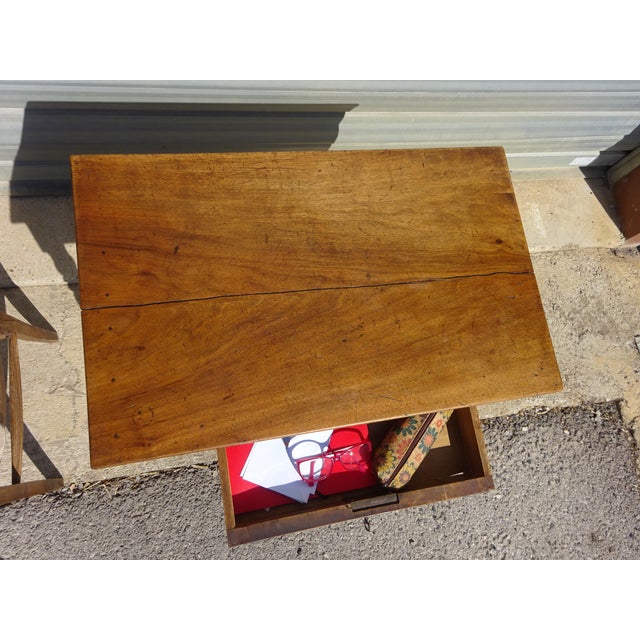 Louis Philippe Style Walnut Writing Desk, 1800s For Sale - Image 10 of 18