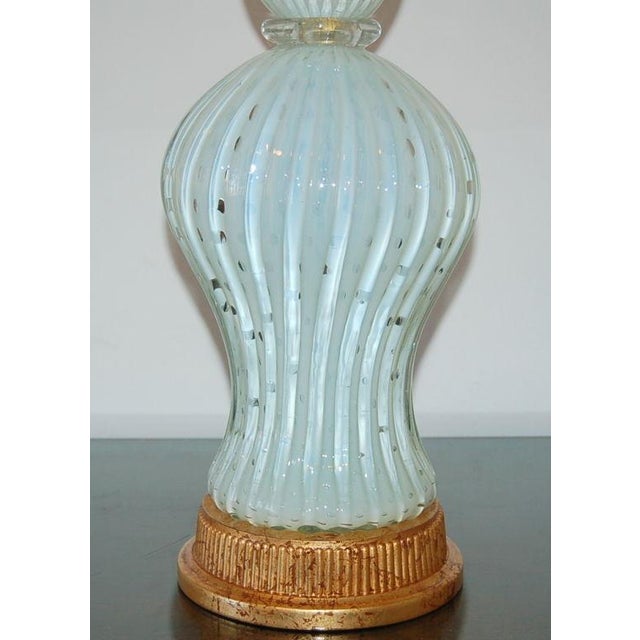 White Vintage Murano White Opaline Glass Lamp For Sale - Image 8 of 9